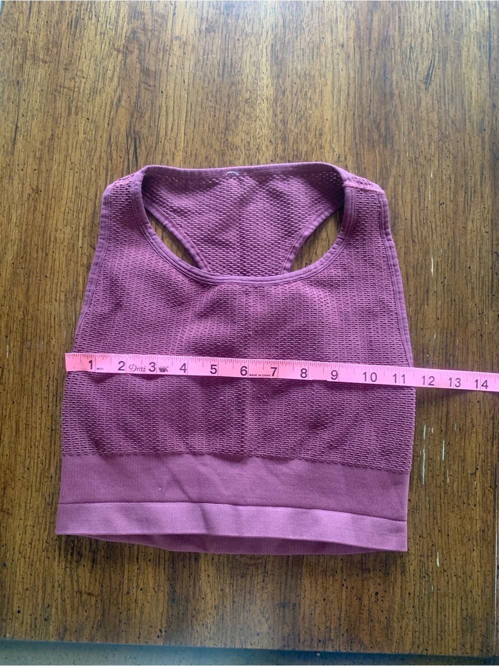ALO Power Yoga Mesh Sports Bra Maroon Small - Picture 4 of 4